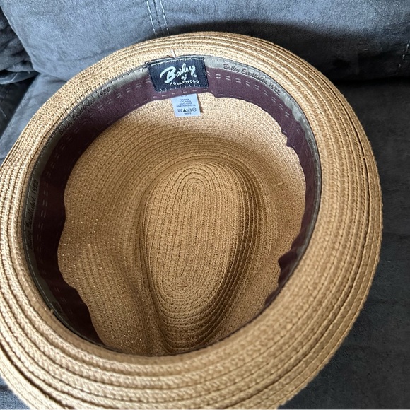 Bailey of Hollywood Billy Men’s Straw Fedora | Color: Latte | Size: Medium - Picture 4 of 6